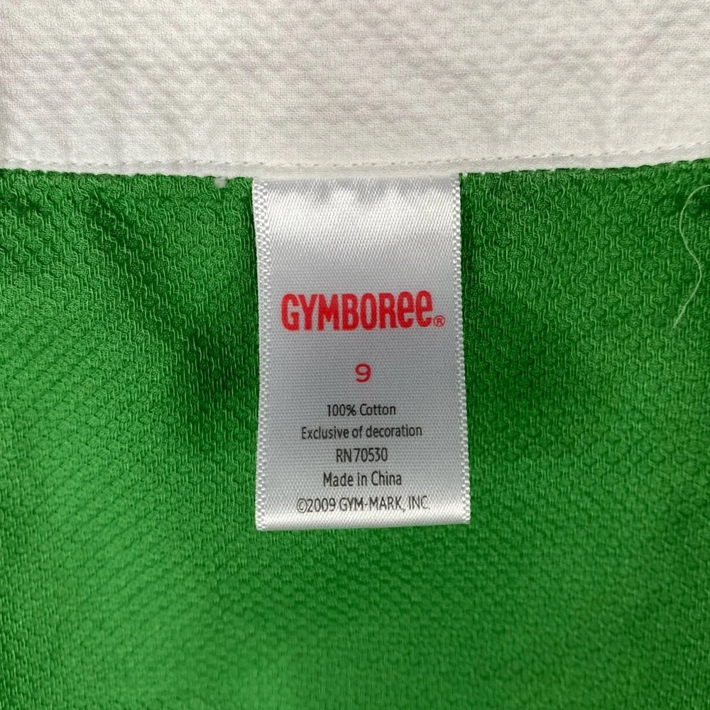 Vintage Gymboree Green Cotton Floral Dress Size 9